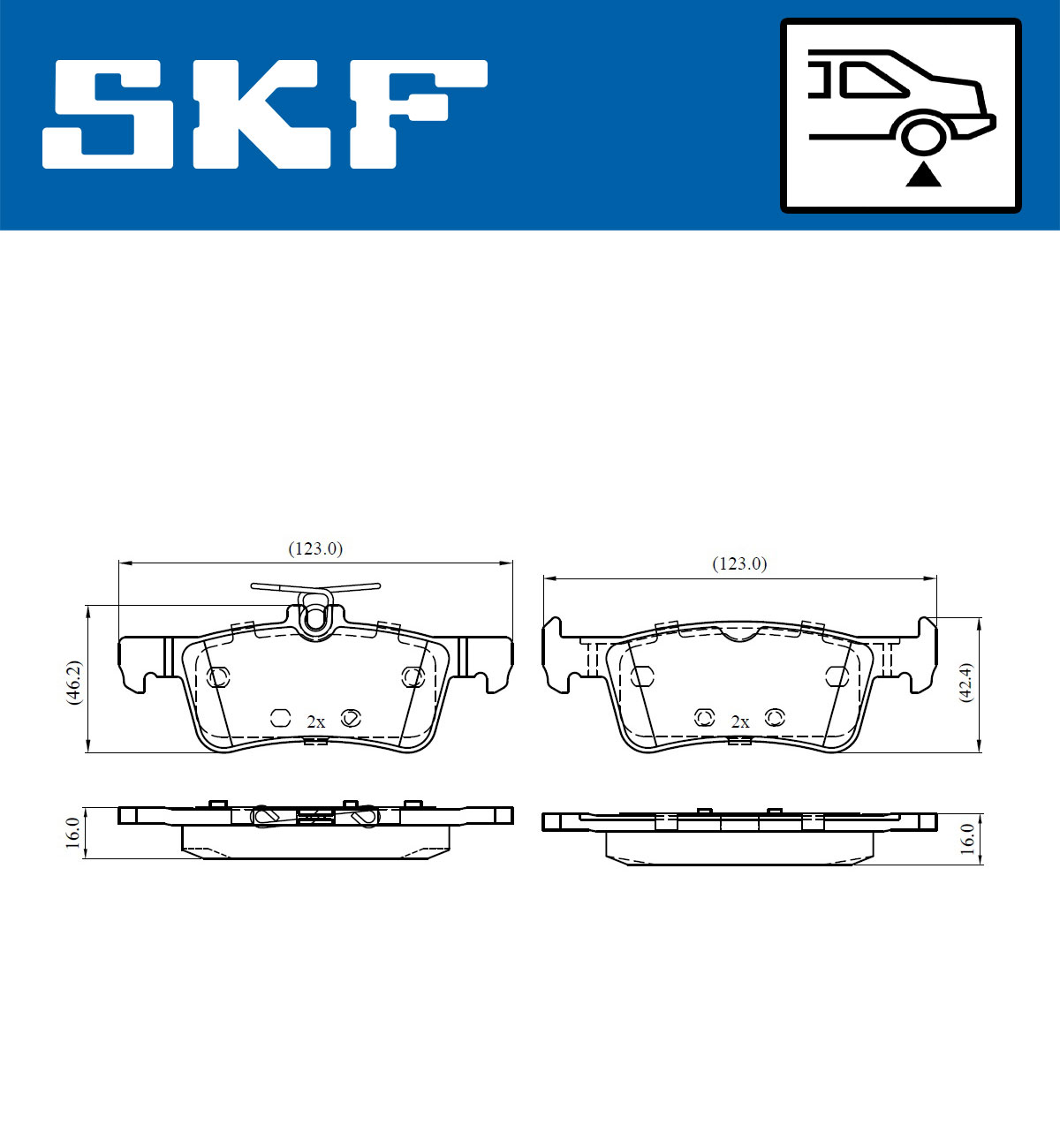 Placute frana SKF VKBP90271